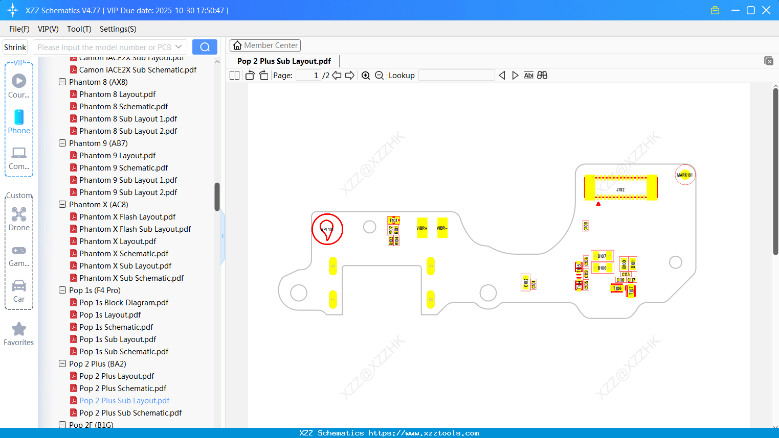 Tecno Pop 2 Plus Sub Layout